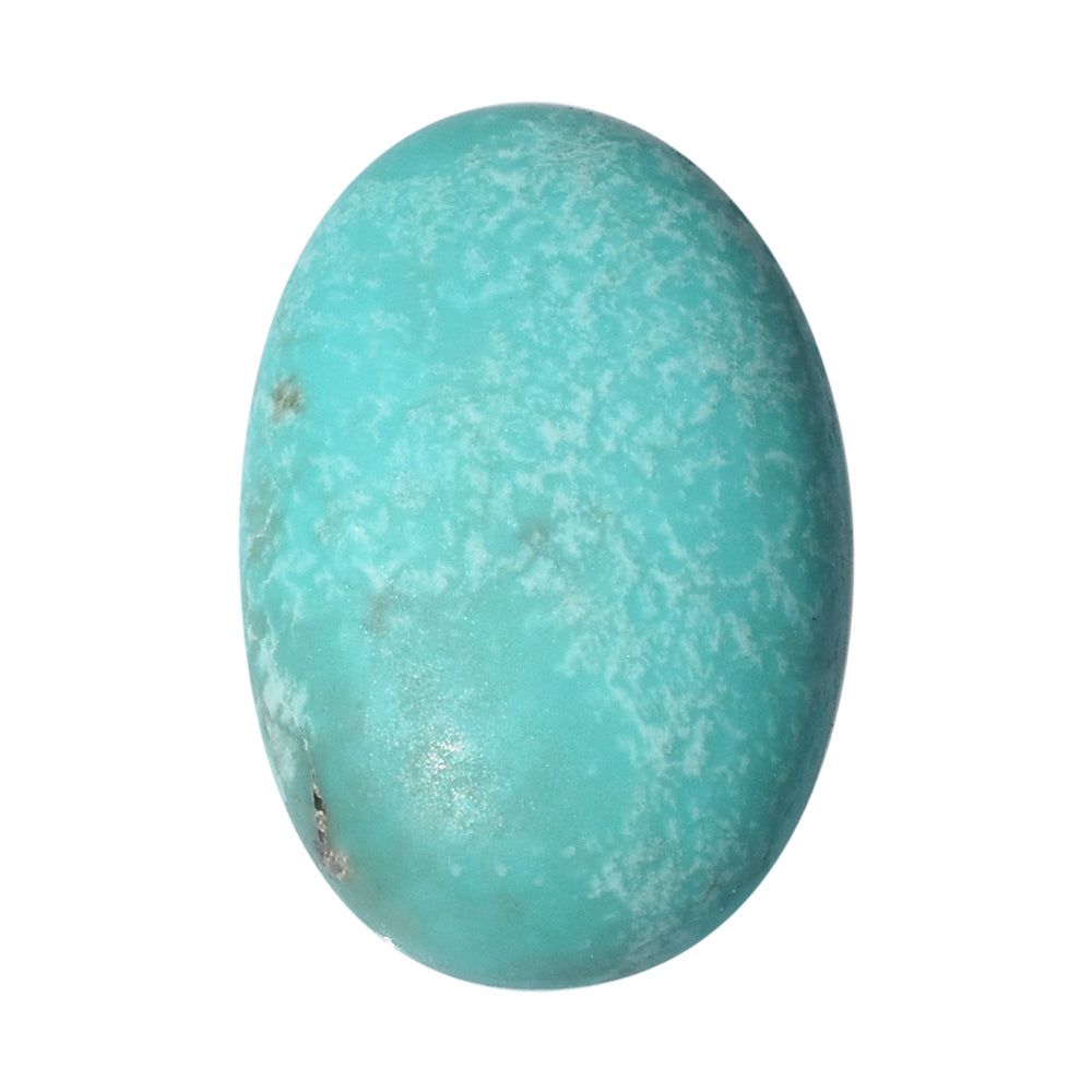 MEXICAN TURQUOISE OVAL CAB (WITH MATRIX PYRITE) 19X13MM 9.27 Cts.