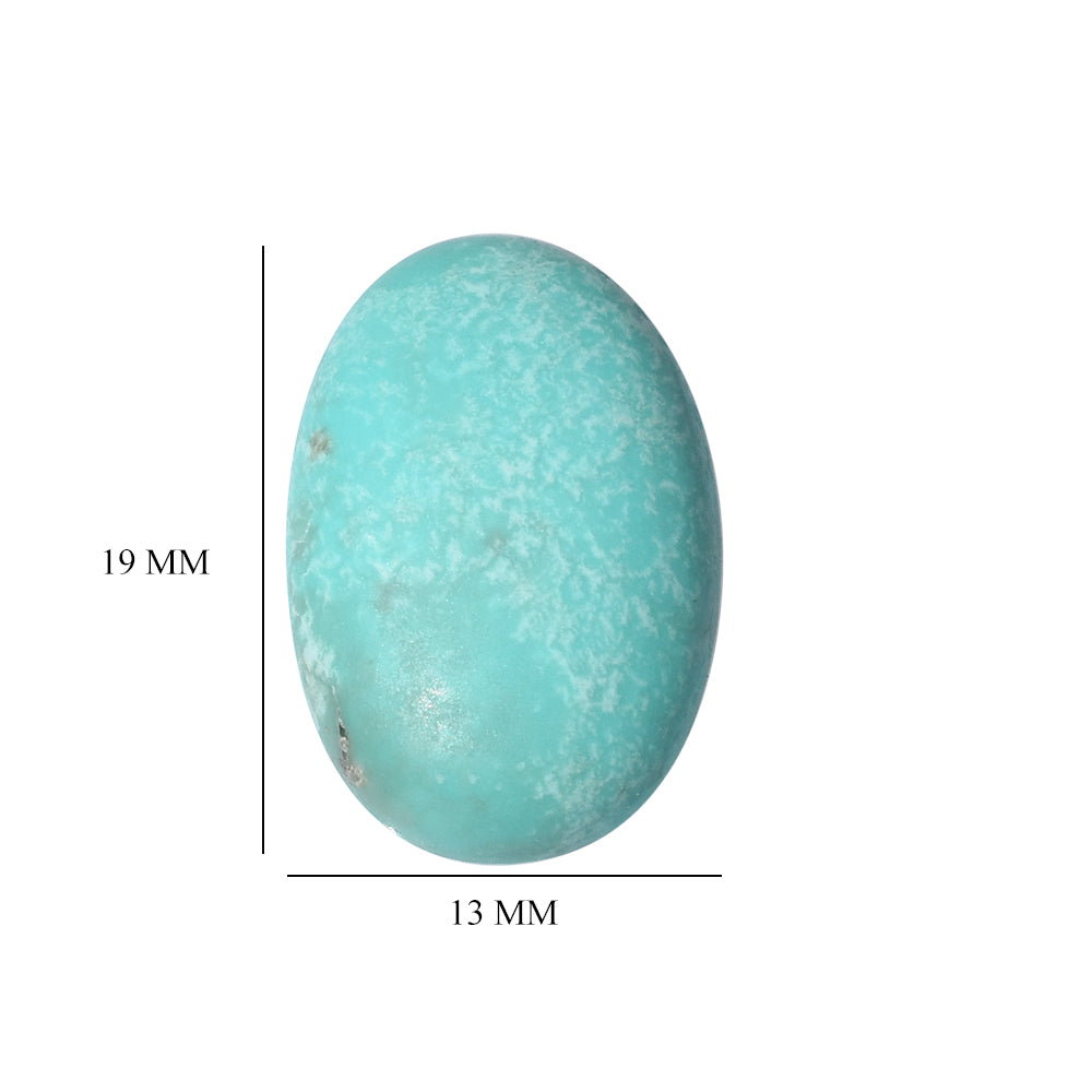 MEXICAN TURQUOISE OVAL CAB (WITH MATRIX PYRITE) 19X13MM 9.27 Cts.