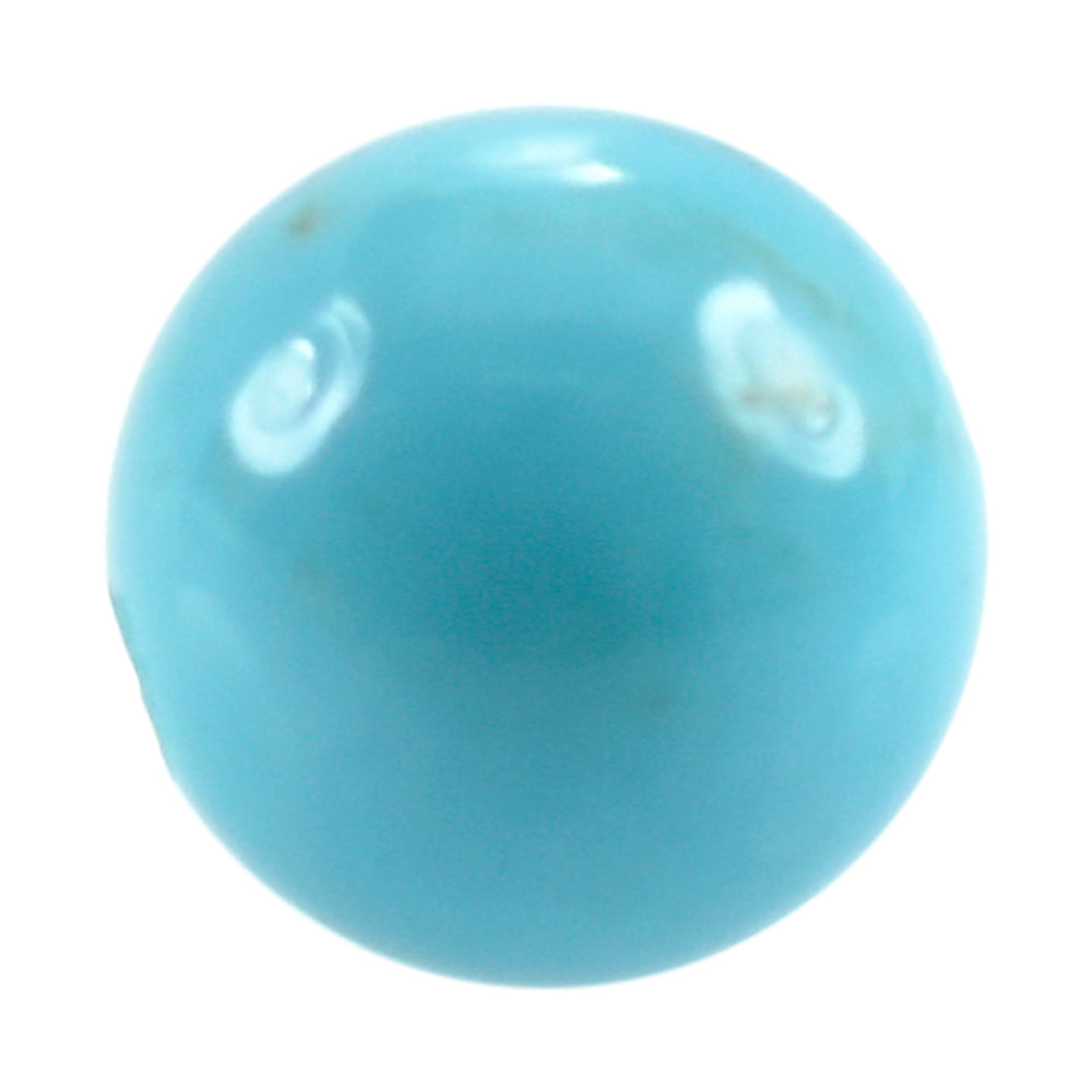 TYRON TURQUOISE PLAIN BALLS (FULL DRILL 0.80) (WITH BROWN MATRIX) 5.50MM 1.02 Cts.