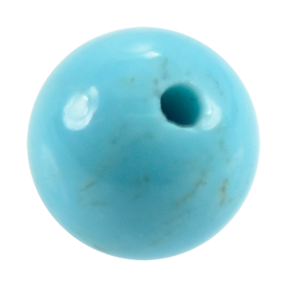 TYRON TURQUOISE PLAIN BALLS (FULL DRILL 0.80) (WITH BROWN MATRIX) 5.50MM 1.02 Cts.