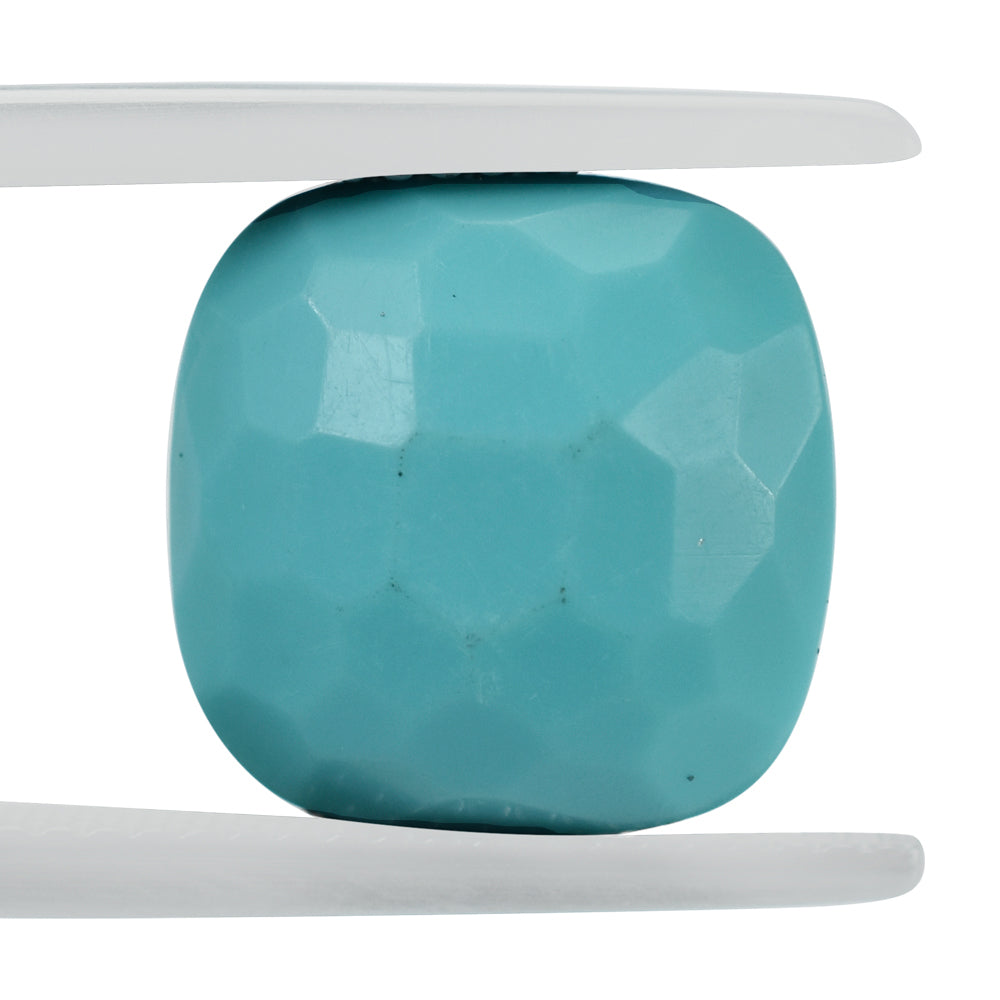 TURQUOISE IRREGULAR CUT CUSHION CAB (H/D)12MM 12.40 Cts.