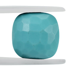 TURQUOISE IRREGULAR CUT CUSHION CAB (H/D)12MM 12.40 Cts.
