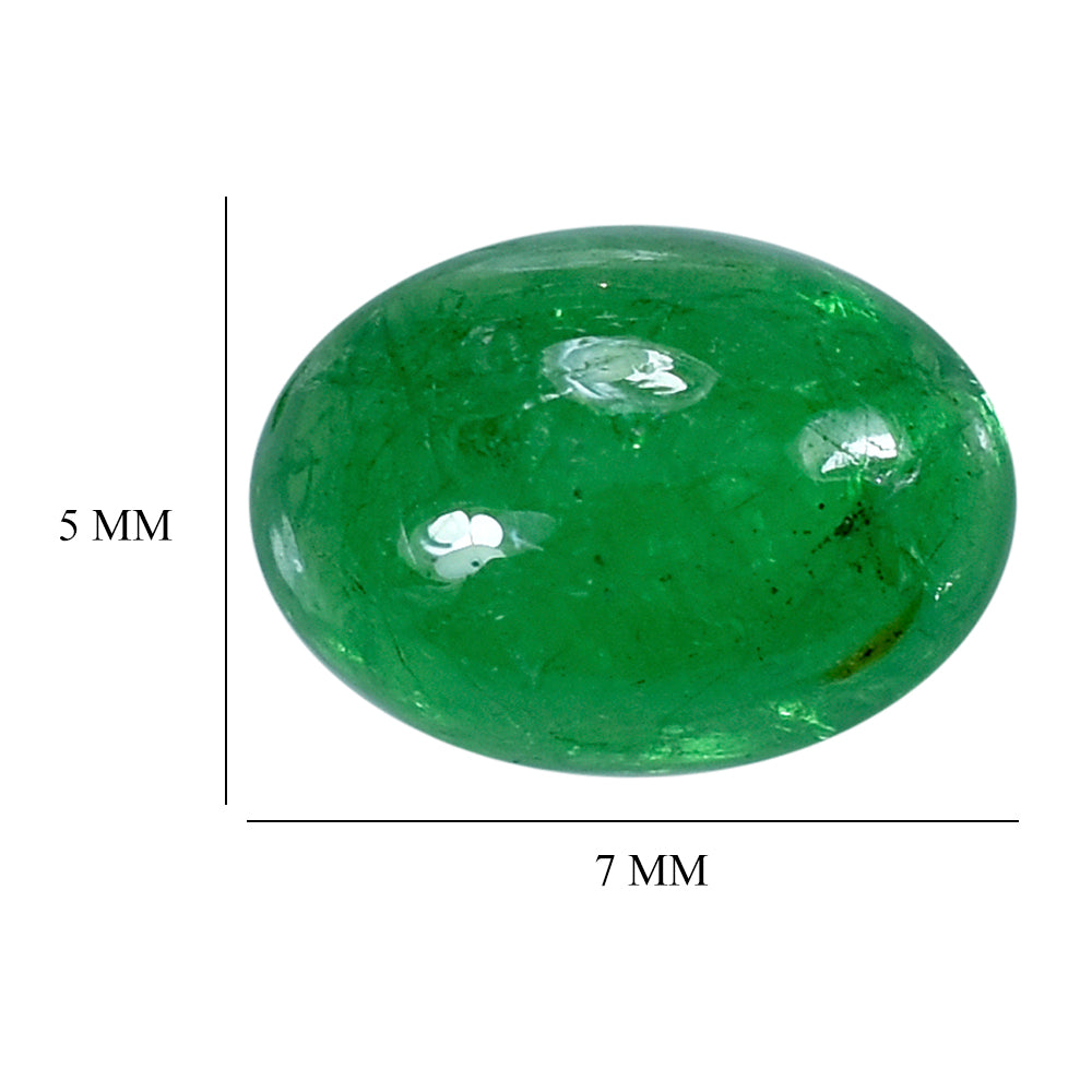 TSAVORITE OVAL CAB (MILKY) 7X5MM 1.13 Cts.