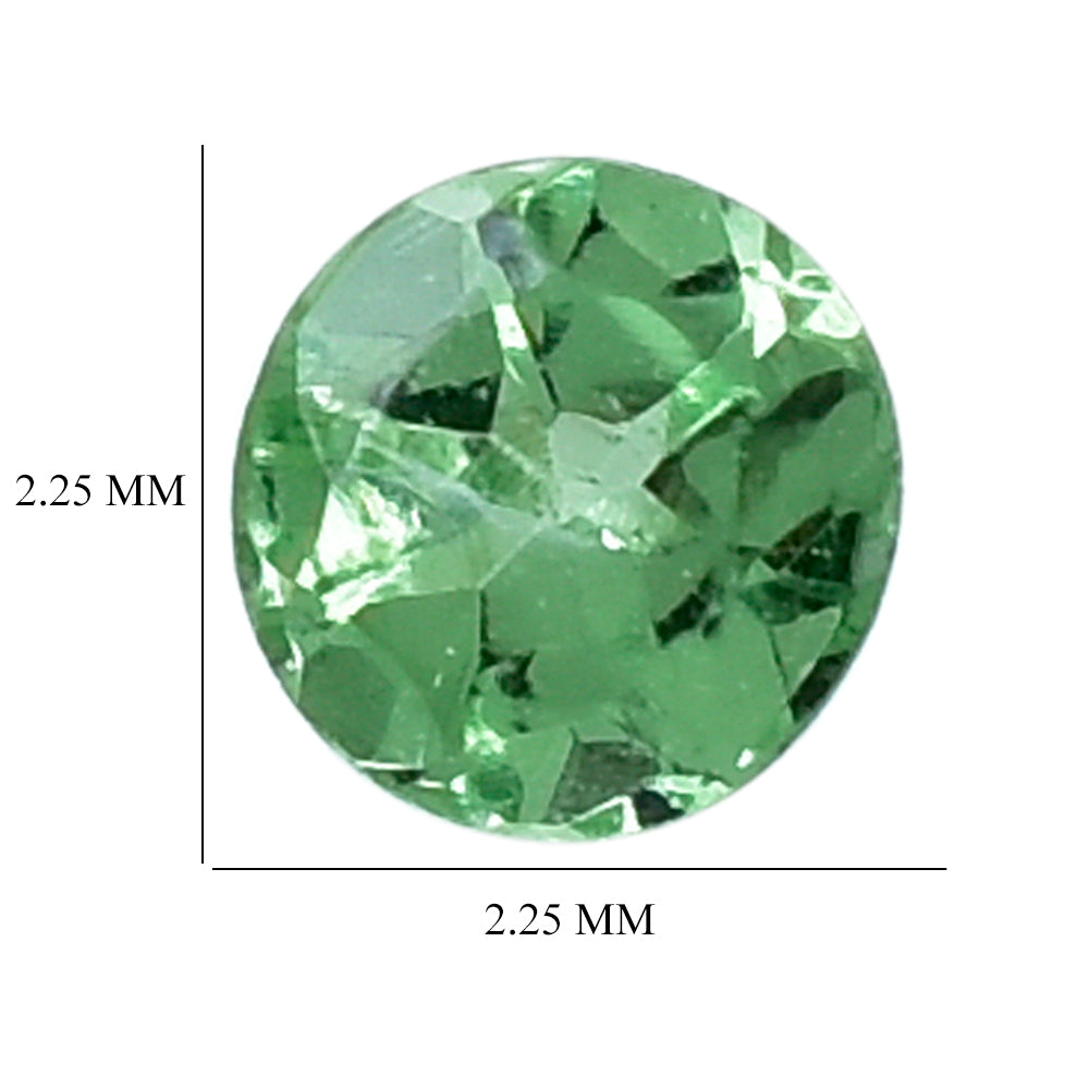 TSAVORITE CUT ROUND (A/SI) 2.25MM 0.05 Cts.