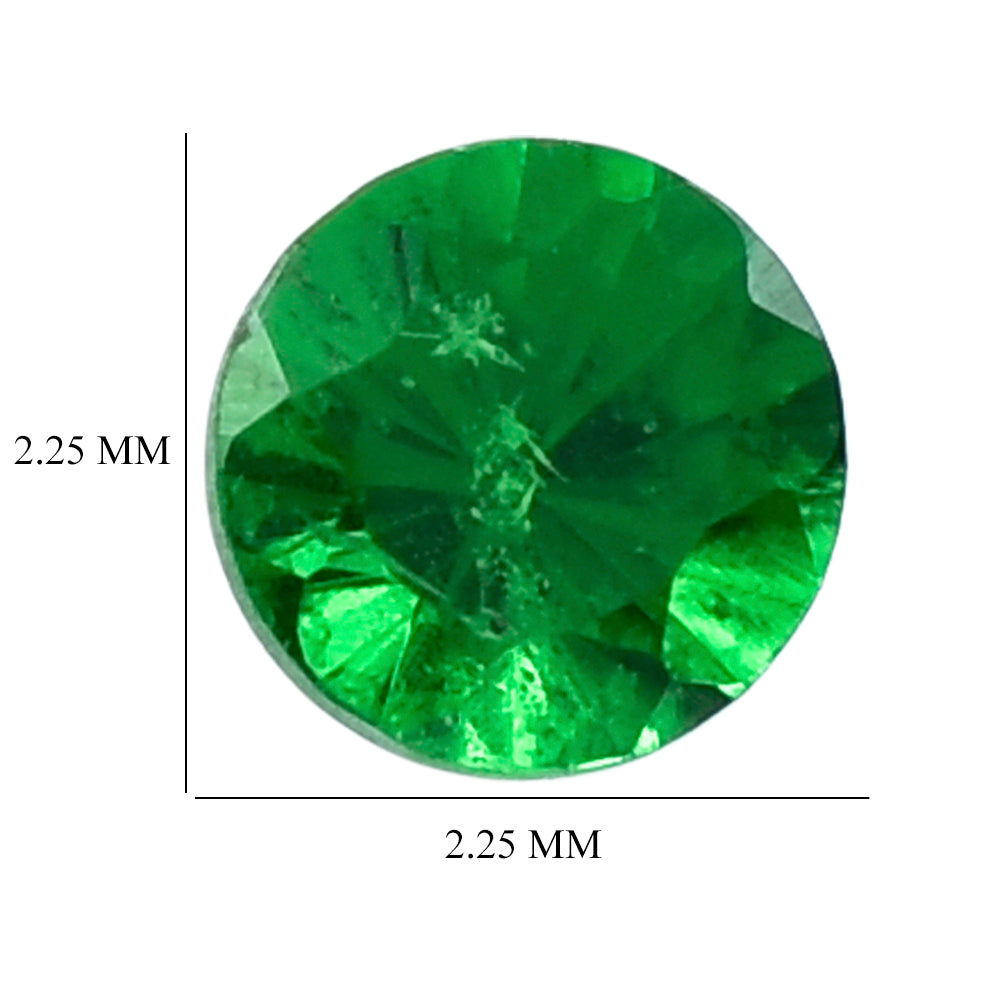 TSAVORITE DIAMOND CUT ROUND (AAAA) 2.25MM 0.05 Cts.