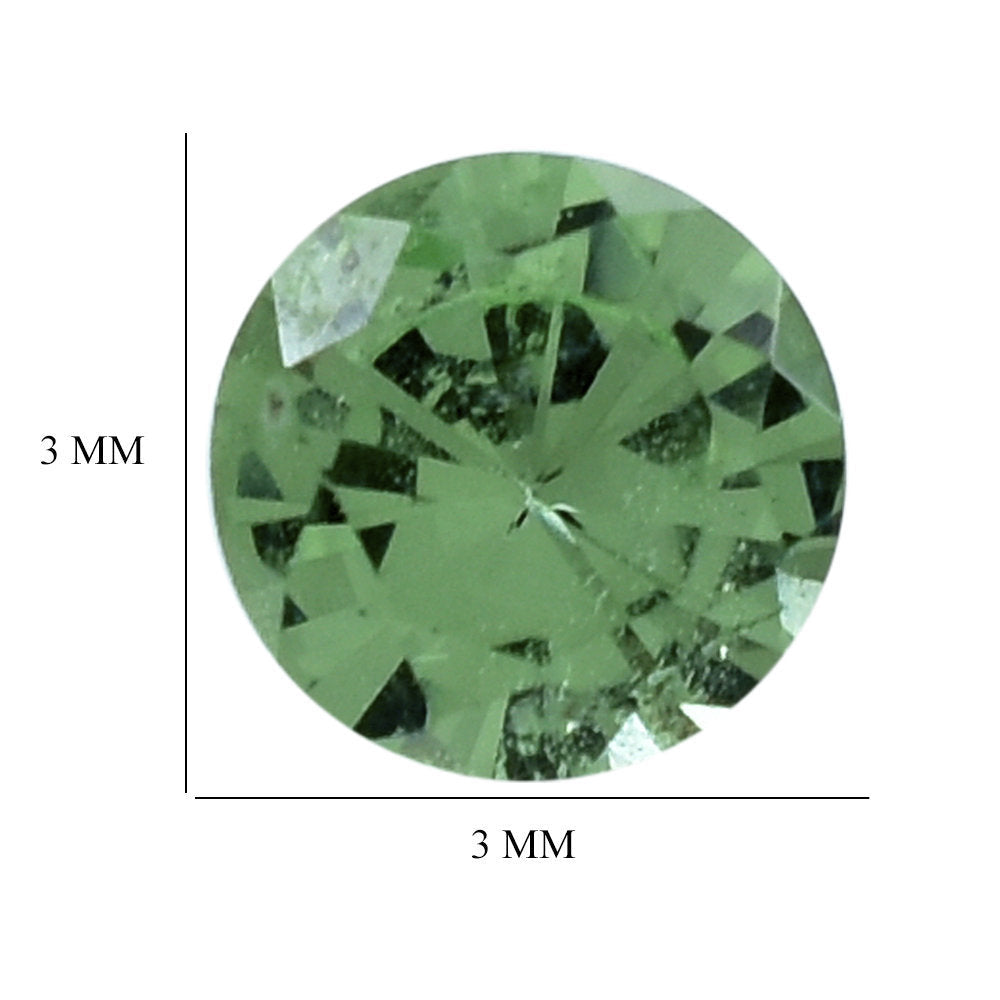 TSAVORITE DIAMOND CUT ROUND (A) 3MM 0.10 Cts.