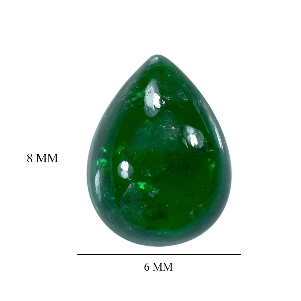 TSAVORITE PEAR CAB (AAA/HI) 8X6MM 1.80 Cts.