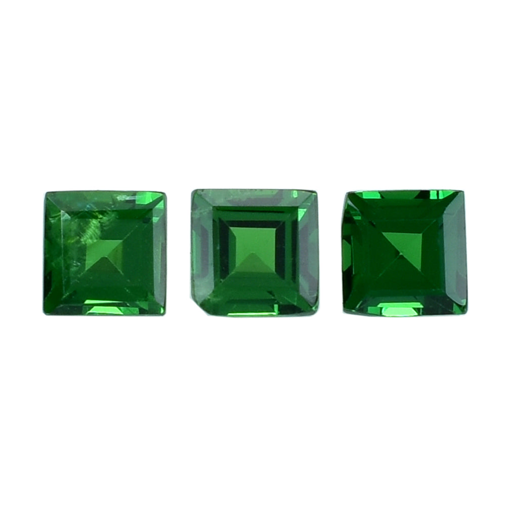 TSAVORITE (NORMAL) (AAA) STEP CUT SQUARE 2.50X2.50 MM 0.016 Cts.