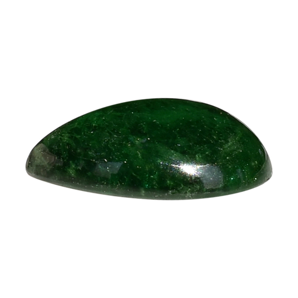 TSAVORITE PLAIN PEAR CAB (A/MILKY) 12.00X8.50 MM 3.61 Cts.