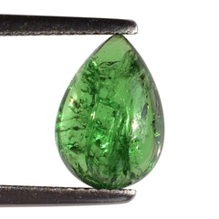 TSAVORITE PLAIN PEAR CAB (AAA/MILKY) 11.50X8.00 MM 3.57 Cts.