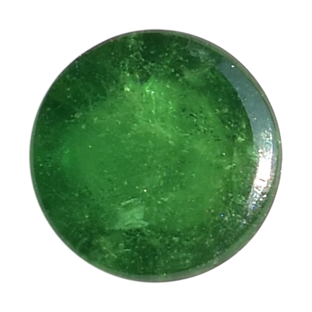 TSAVORITE PLAIN ROUND CAB (AAA/MILKY) 9.00X9.00 MM 5.13 Cts.