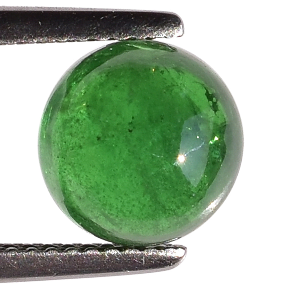 TSAVORITE PLAIN ROUND CAB (AAA/MILKY) 9.00X9.00 MM 5.13 Cts.