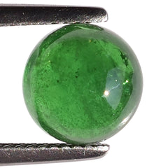 TSAVORITE PLAIN ROUND CAB (AAA/MILKY) 9.00X9.00 MM 5.13 Cts.
