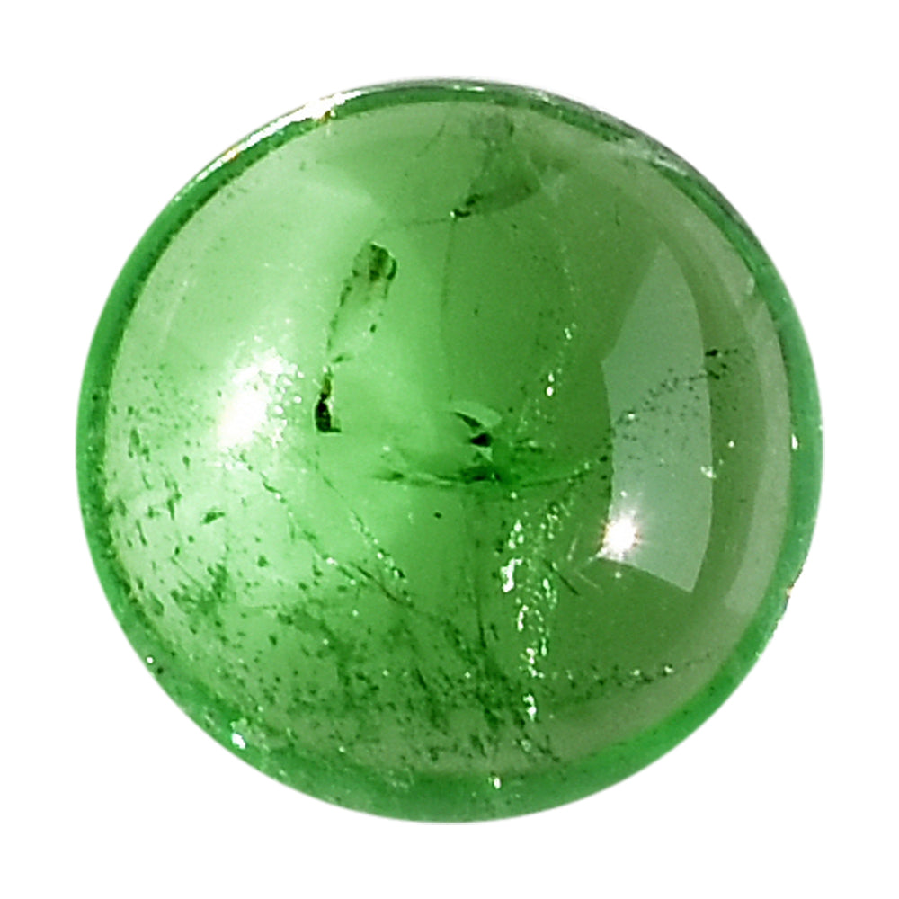 TSAVORITE PLAIN ROUND CAB (AA/MILKY) 7.00X7.00 MM 1.33 Cts.
