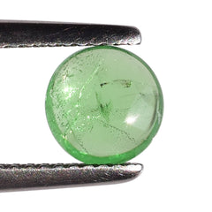 TSAVORITE PLAIN ROUND CAB (AA/MILKY) 7.00X7.00 MM 1.33 Cts.
