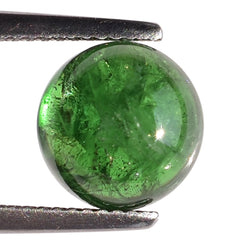 TSAVORITE PLAIN ROUND CAB (AAA/MILKY) 9.50X9.50 MM 5.62 Cts.