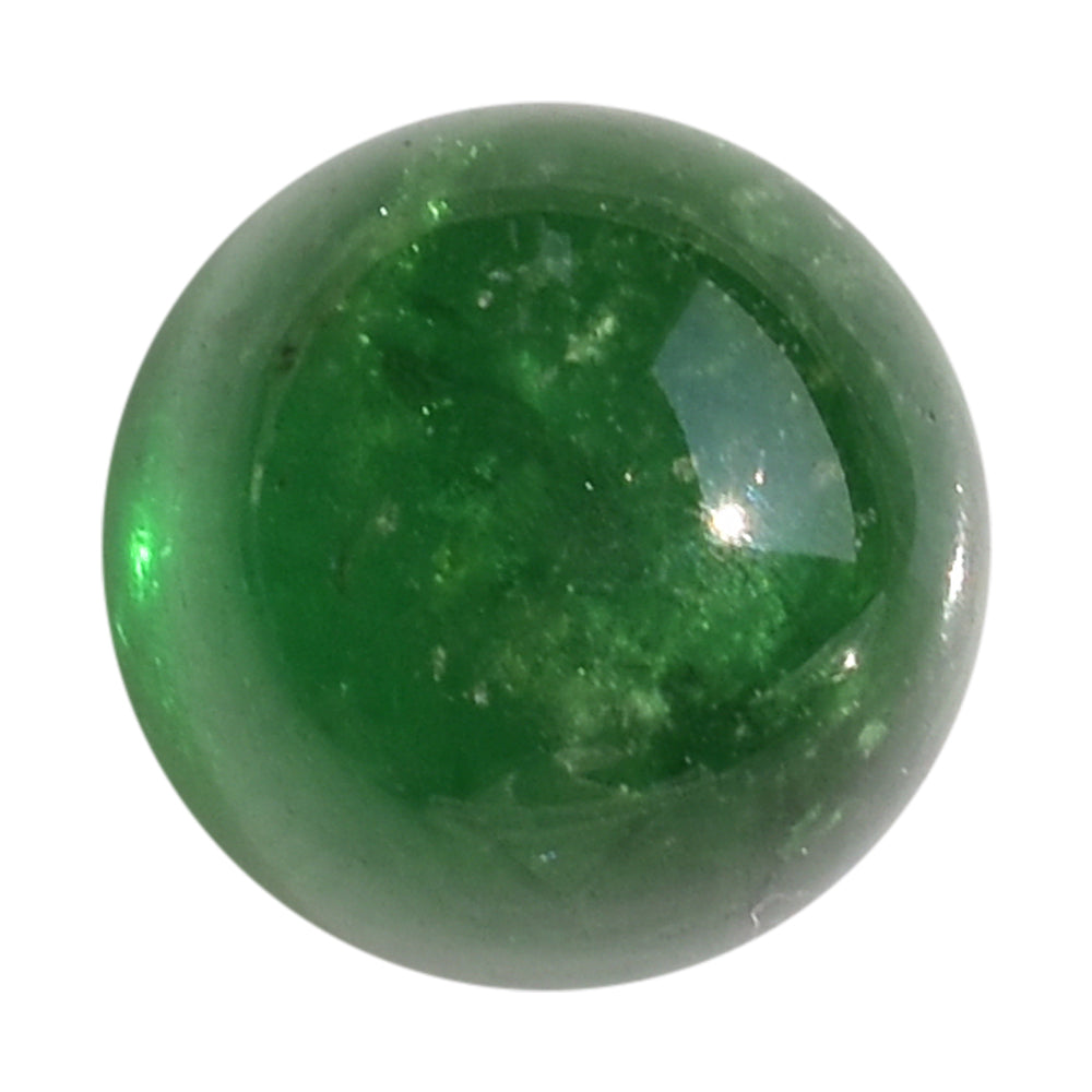 TSAVORITE PLAIN ROUND CAB (AAA/MILKY) 9.00X9.00 MM 5.44 Cts.
