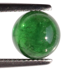 TSAVORITE PLAIN ROUND CAB (AAA/MILKY) 9.00X9.00 MM 5.44 Cts.