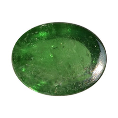 TSAVORITE PLAIN OVAL CAB (AAA/MILKY) 9.00X7.00 MM 2.93 Cts.