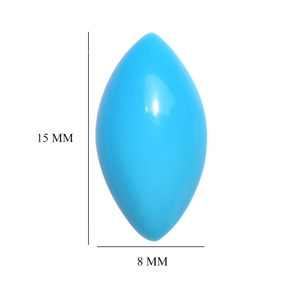 SLEEPING BEAUTY TURQUOISE MARQUISE CAB 15X8MM 3.08 Cts.