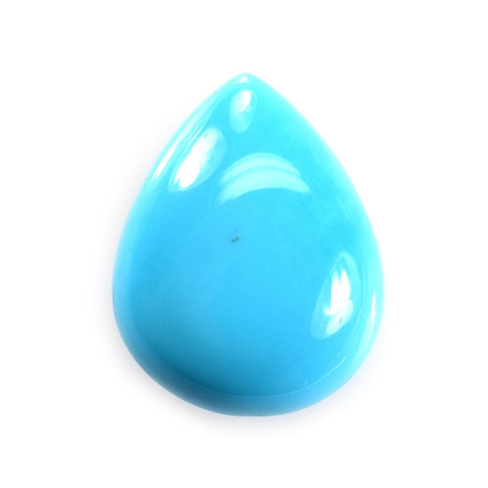 SLEEPING BEAUTY TURQUOISE PLAIN PEAR CAB (AA/SI) 14 X 11 MM 3.58 Cts.
