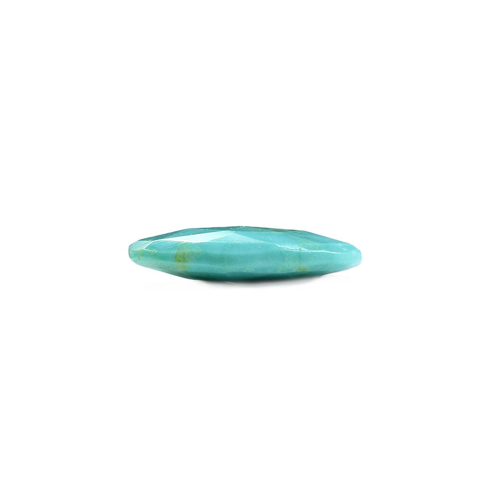 MEXICAN TURQUOISE ROSE CUT BRIOLETTE TRILLIANISH (BLUEGREEN\WITH SOME MATRIX) 15.50X12.50 MM 4.15 Cts.