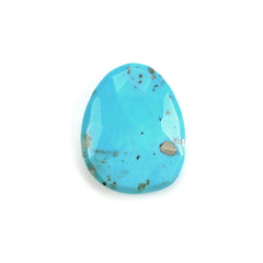 MEXICAN TURQUOISE ROSE CUT BRIOLETTE TRILLIANISH (BLUE\WITH SOME MATRIX) 15.50X12.50 MM 4.07 Cts.