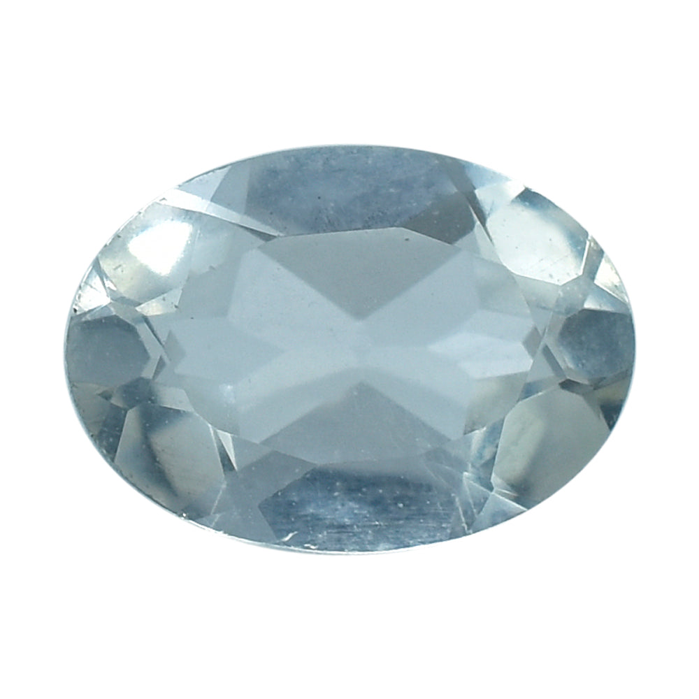 WHITE AQUAMARINE CUT OVAL (YELLOW SHADE) 7X5MM 0.63 Cts.
