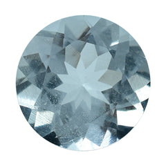 WHITE AQUAMARINE CUT ROUND 8MM 1.40 Cts.