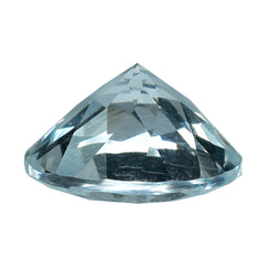 WHITE AQUAMARINE CUT ROUND 8MM 1.40 Cts.