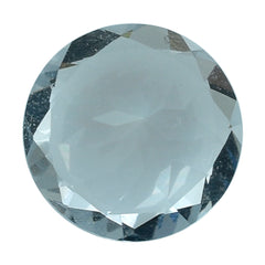 WHITE AQUAMARINE CUT ROUND 8MM 1.40 Cts.