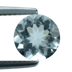 WHITE AQUAMARINE CUT ROUND 8MM 1.40 Cts.
