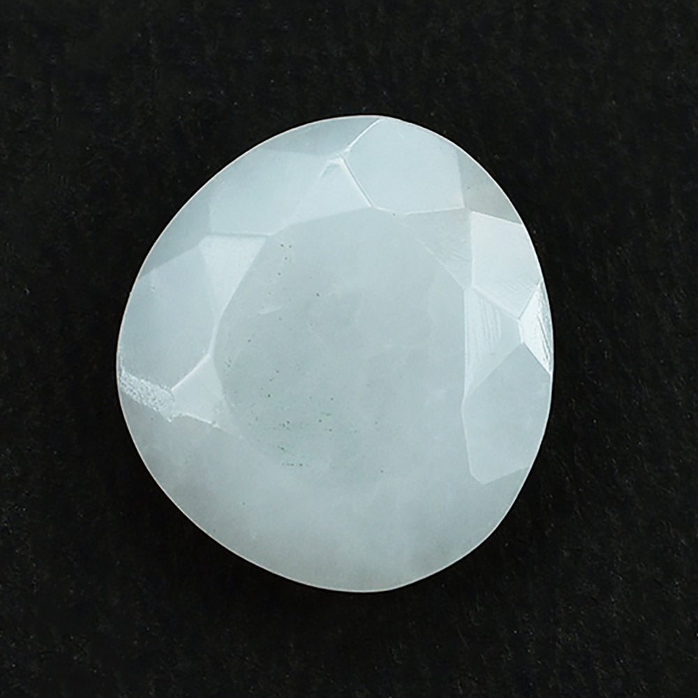 WHITE AVENTURINE BOTH SIDE TABLE CUT TRILLIONISH 12X11MM 0.98 Cts.