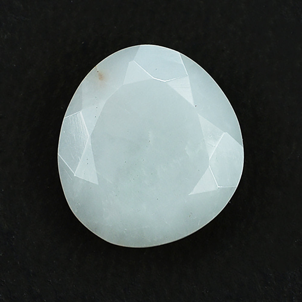 WHITE AVENTURINE BOTH SIDE TABLE CUT TRILLIONISH 12X11MM 0.98 Cts.