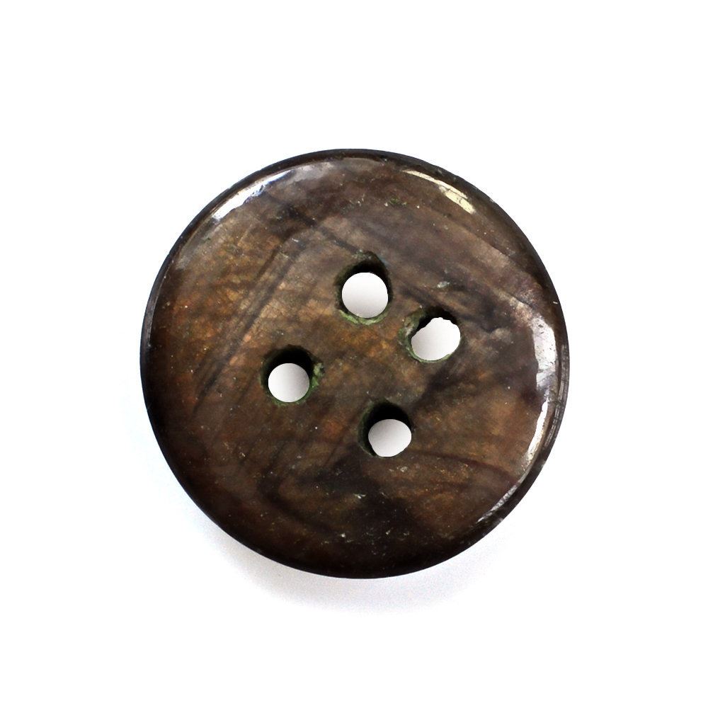 BROWN SAPPHIRE SHIRT BUTTON (DES#58) 10MM 3.70 Cts.