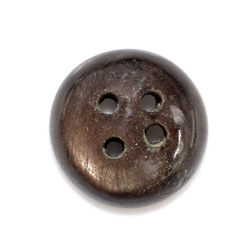 BROWN SAPPHIRE SHIRT BUTTON (DES#58) 10MM 3.70 Cts.
