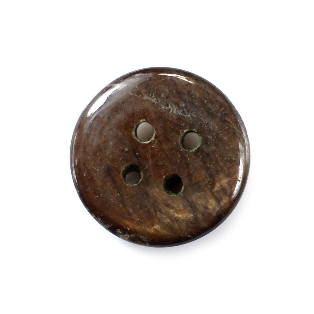 BROWN SAPPHIRE SHIRT BUTTON (DES#58) 11MM 4.06 Cts.
