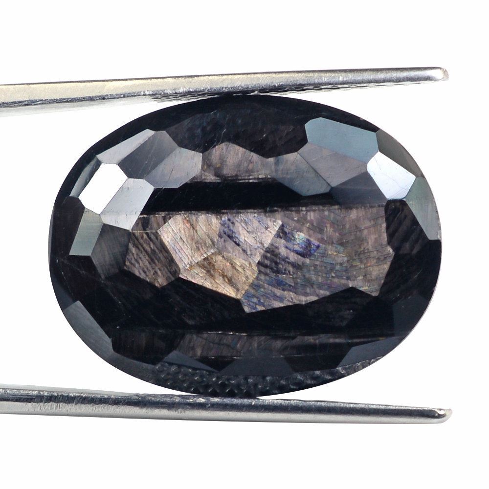 BROWN SAPPHIRE BOTH SIDE FOOTBALL CUT OVAL 24X18MM 33.96 Cts.