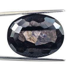 BROWN SAPPHIRE BOTH SIDE FOOTBALL CUT OVAL 24X18MM 33.96 Cts.