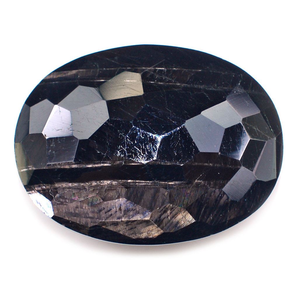 BROWN SAPPHIRE BOTH SIDE FOOTBALL CUT OVAL 24X18MM 33.96 Cts.