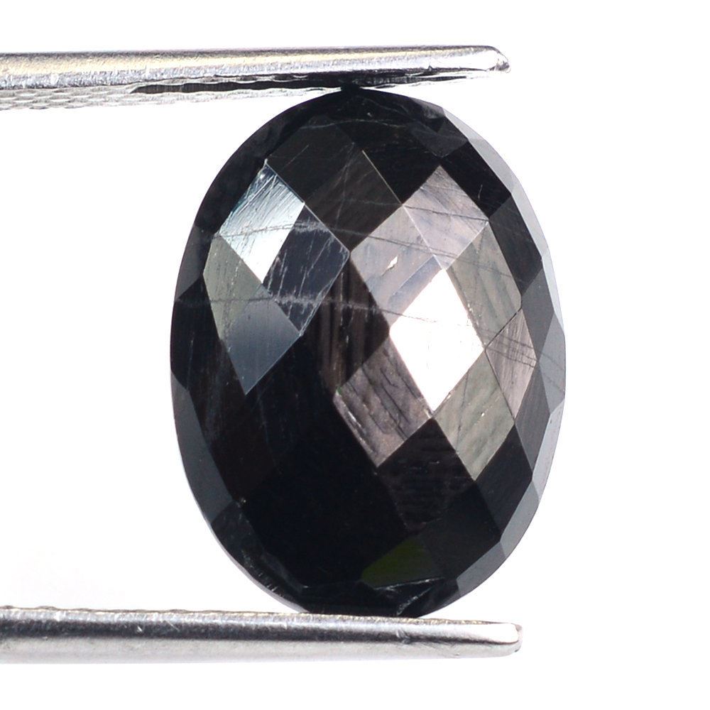 BROWN SAPPHIRE CHECKER CUT OVAL CAB 16X12MM 7.83 Cts.