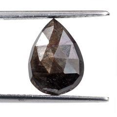 BROWN SAPPHIRE ROSE CUT BRIOLETTE PEAR 14X10MM 6.70 Cts.