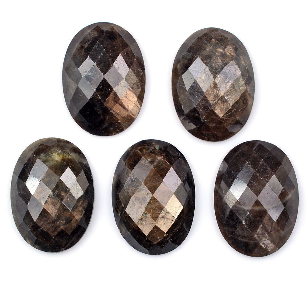 BROWN SAPPHIRE CHECKER CUT OVAL CAB 18X13MM 10.29 Cts.