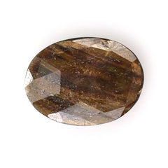 BROWN SAPPHIRE ROSE CUT BRIOLETTE OVAL 17.50X13.00 MM 6.45 CTS