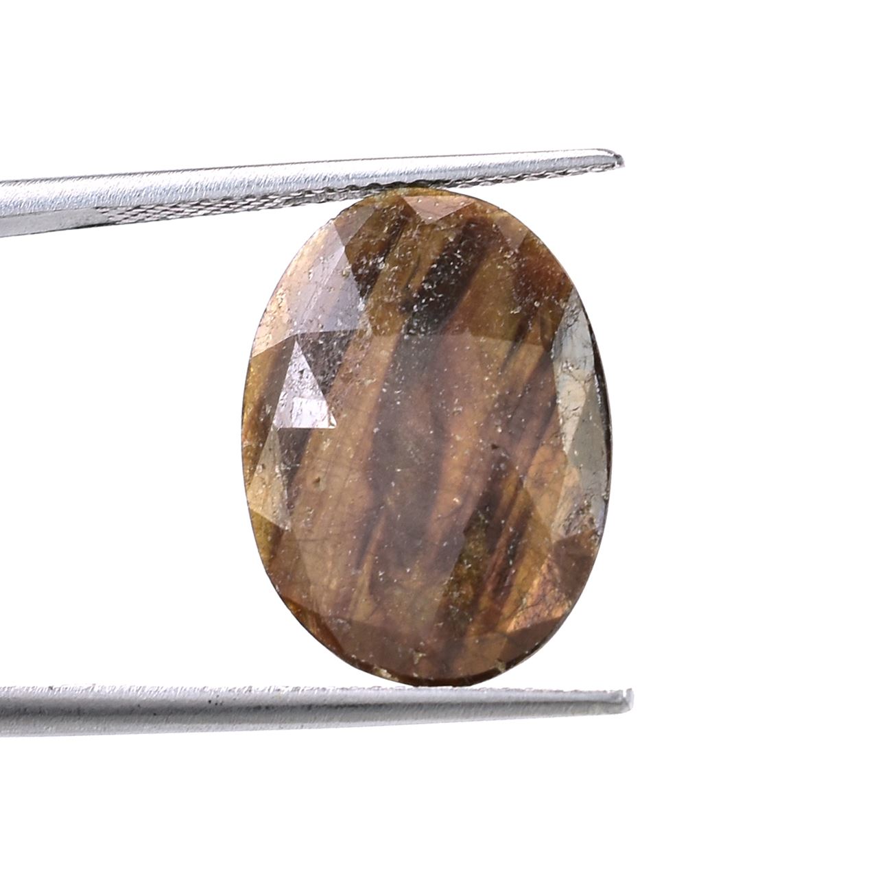 BROWN SAPPHIRE ROSE CUT BRIOLETTE OVAL 17.50X13.00 MM 6.45 CTS