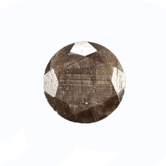 WONDER BROWN SAPPHIRE BOTH SIDE TABLE CUT ROUND 15.00MM 9.92 Cts.