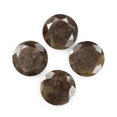 WONDER BROWN SAPPHIRE BOTH SIDE TABLE CUT ROUND 15.00MM 9.92 Cts.