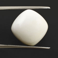 WHITE AGATE CUSHION CAB  14MM 11.96 Cts.