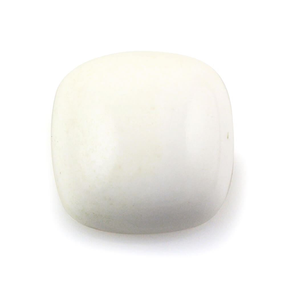 WHITE AGATE CUSHION CAB  14MM 11.96 Cts.