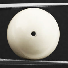 WHITE AGATE PLAIN OLIVE (HALF DRILL) 18X15MM 27.53 Cts.